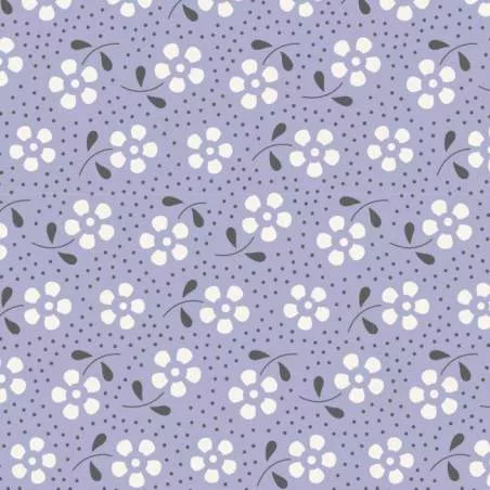 Tilda 110 Meadow Basics Slate, Tessuto con Fiori su fondo Ardesia Tilda Fabrics - 1