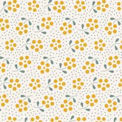 Tilda 110 Meadow Yellow, Tessuto con Fiori Gialli su fondo chiaro Tilda Fabrics - 1