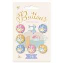 Tilda Happy Campers 6 Bottoni Rivestiti da 17mm Tilda Fabrics - 1