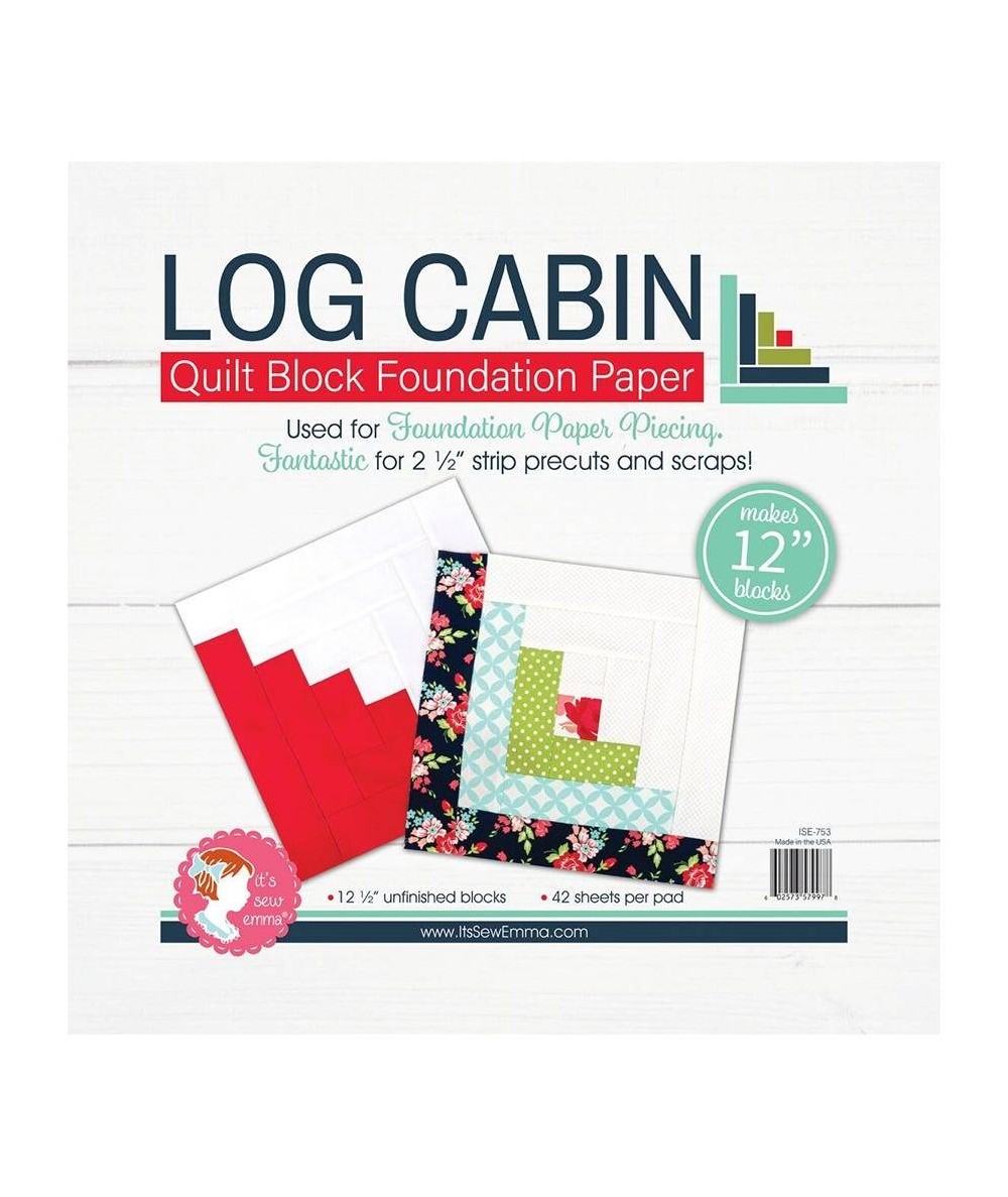 Log Cabin da 6 pollici - Blocco Quilt per Foundation Paper Piecing It's Sew Emma - 1