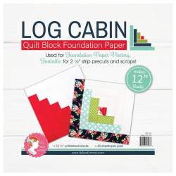 Log Cabin da 12 pollici - Blocco Quilt per Foundation Paper Piecing It's Sew Emma - 1