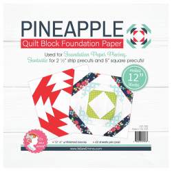 Pineapple da 12 pollici - Blocco Quilt per Foundation Paper Piecing It's Emma - 1