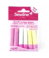 GLUE PEN - 6 Ricariche per Colla Stick per Tessuto Idrosolubile Blu, Gialle, Rosa Sewline - 1