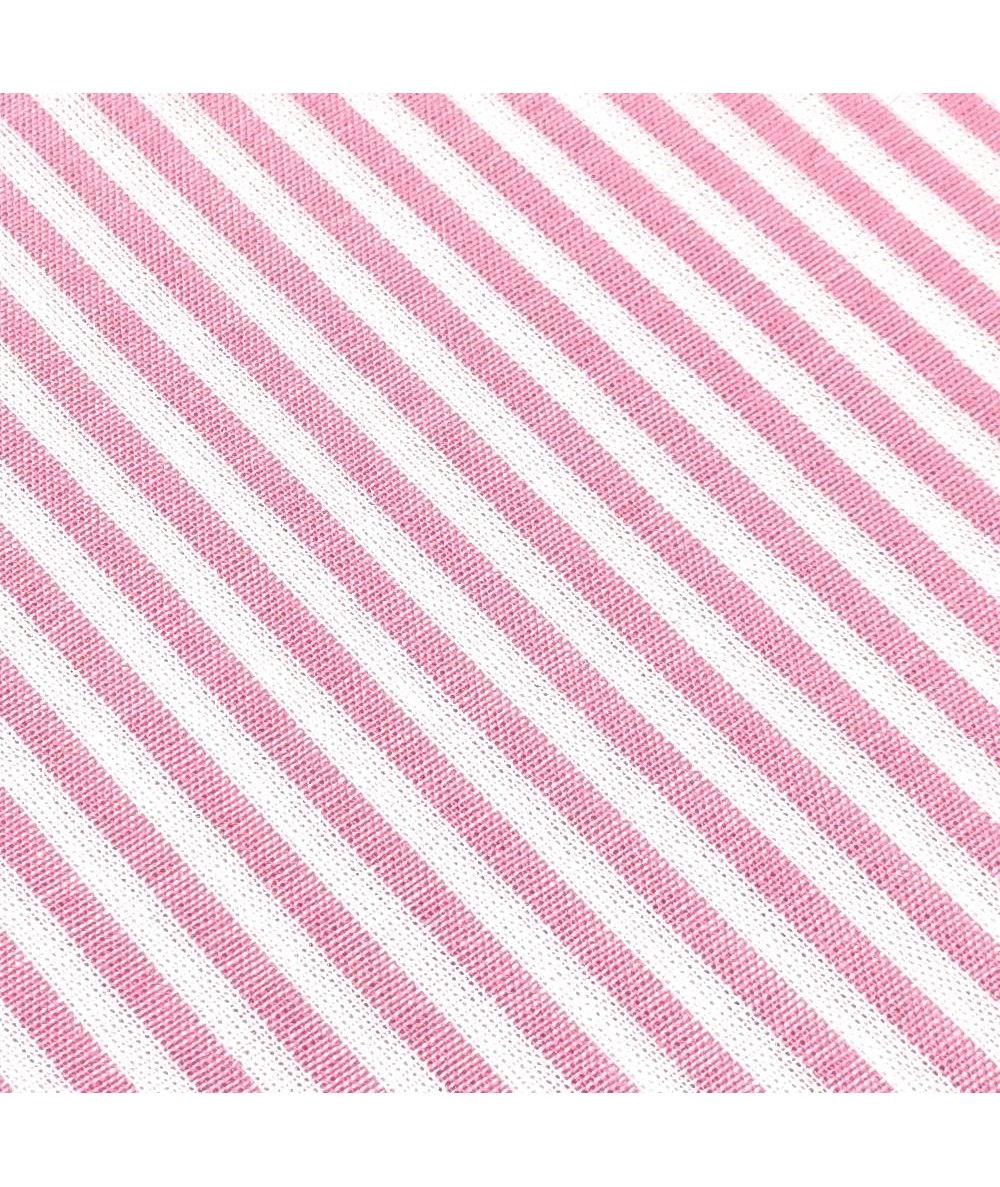 Tessuto Sostenuto Tinto in Filo a Righe Rosa e Bianche, h150 Roberta De Marchi - 2