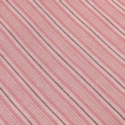 Tessuto Tinto in Filo a Righe Rosa e Tortora, h160 Roberta De Marchi - 2