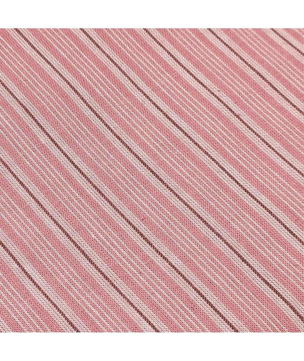 Tessuto Tinto in Filo a Righe Rosa e Tortora, h160 Roberta De Marchi - 2