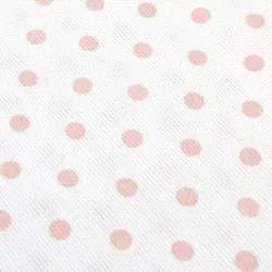 Tessuto Piquet Fondo Bianco con Pois Rosa, h150 Roberta De Marchi - 2