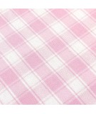 Tessuto Sostenuto Tinto in Filo Fondo Bianco con Quadri Rosa, h140 Roberta De Marchi - 2
