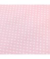 Tessuto Stampato Fondo Rosa con piccoli Pois Bianchi, h150 Roberta De Marchi - 2