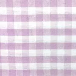 Tessuto Sostenuto Tinto in Filo Fondo Bianco con Quadretti Lavanda, h150 Roberta De Marchi - 1