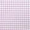 Tessuto Sostenuto Tinto in Filo Fondo Bianco con Quadretti Lavanda, h150 Roberta De Marchi - 1