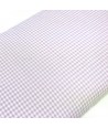 Tessuto Tinto in Filo Fondo Bianco con Quadretti Glicine, h150 Roberta De Marchi - 2