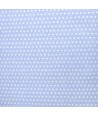 Tessuto Stampato Fondo Azzurro con piccoli Pois Bianchi, h150 Roberta De Marchi - 1