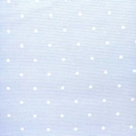 Tessuto Piquet Fondo Azzurro con Pois Bianchi, h150 Roberta De Marchi - 1