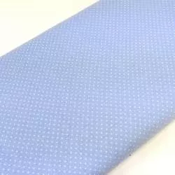 Tessuto Stampato Fondo Azzurro con piccoli Pois Bianchi, h140 Roberta De Marchi - 2