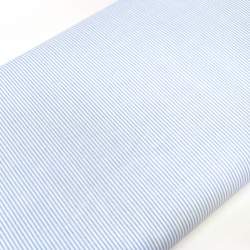 Tessuto Stampato Fondo Bianco con Righine Azzurre, h145 Roberta De Marchi - 2