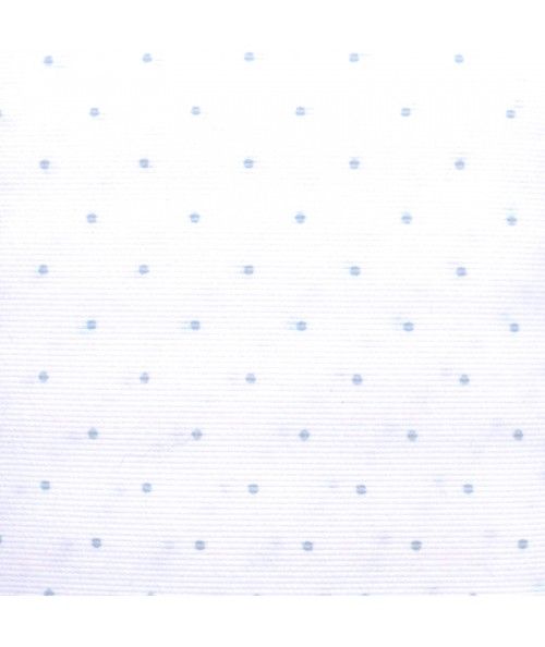 Tessuto Piquet Fondo Bianco con piccoli Pois Azzurri, h150