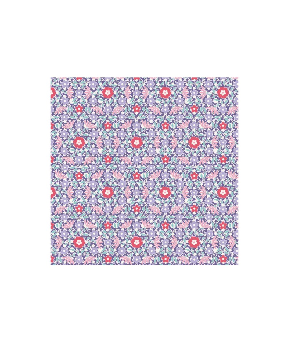 Tilda 110 Bon Voyage Allison Blue, Tessuto piccoli Fiori su Blu Tilda Fabrics - 1