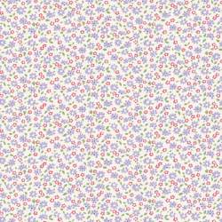 Tilda 110 Bon Voyage Lilit Blue, Tessuto piccoli Fiori Blu Tilda Fabrics - 1