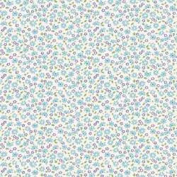 Tilda 110 Bon Voyage Lilit Teal, Tessuto piccoli Fiori Ottanio Tilda Fabrics - 1