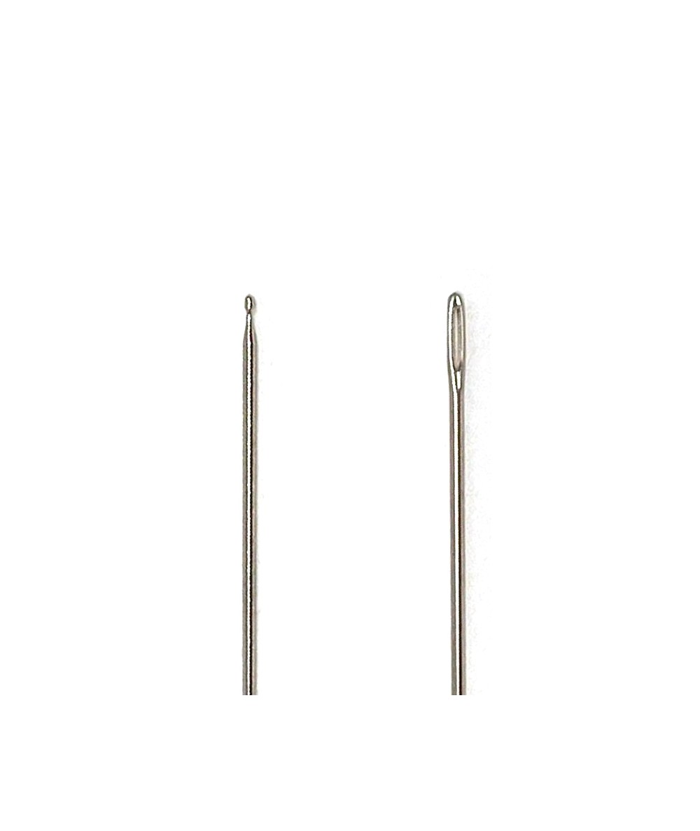 2 Aghi con Punta con Pallina per Ricamare -  37 x 0.6 mm  - 1