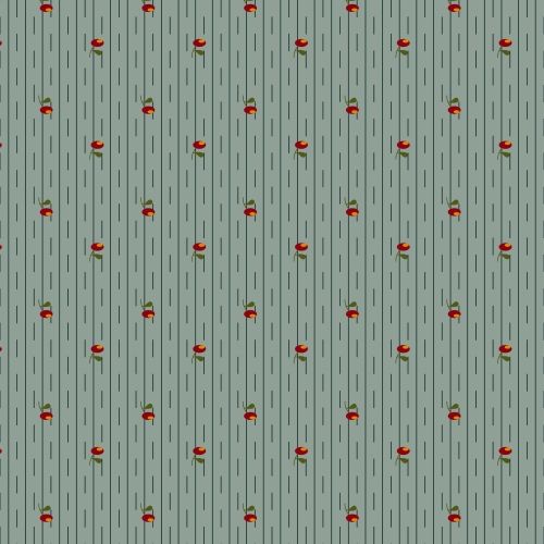 EQP Past & Present - Posies - Stone Blue Ellie's Quiltplace Textiles - 1