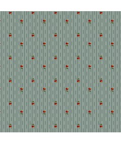 EQP Past & Present - Posies - Stone Blue Ellie's Quiltplace Textiles - 1