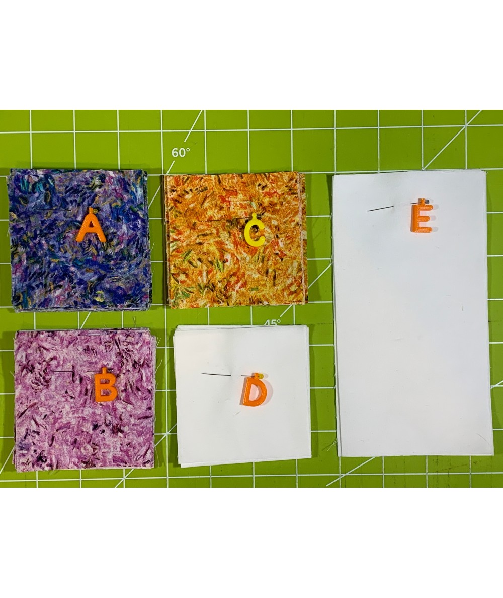 Pinnable Quilt Block Markers - Lettere e Numeri Segna Blocchi Patchwork - Bianco Purple Hobbies - 3