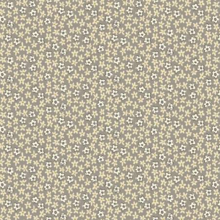 Henry Glass, Tealicious by Anni Downs - Tessuto Grigio con piccole Margherite - 110cm Henry Glass - 1