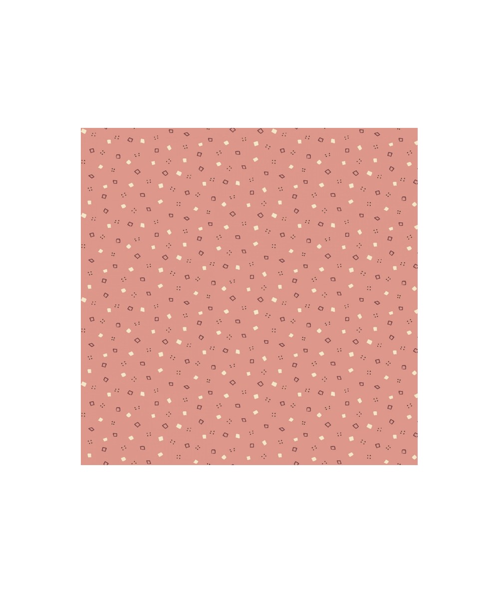 Henry Glass, Tealicious by Anni Downs - Tessuto Rosa con piccoli Quadrati e Puntini - 110cm Henry Glass - 1