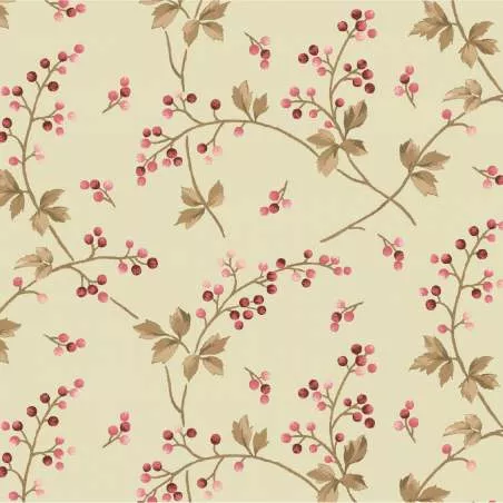 Maywood Studio, Tessuto Verde Chiaro con Viticci e Uva - Burgundy & Blush, Berry Vine Maywood Studio - 1