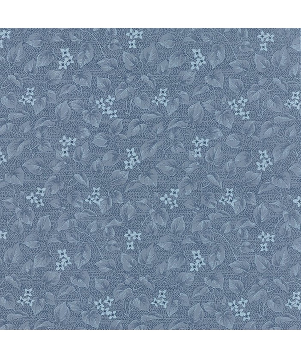 Moda Fabrics Union Blues, Tessuto Blu con Foglie e Fiori Moda Fabrics - 1