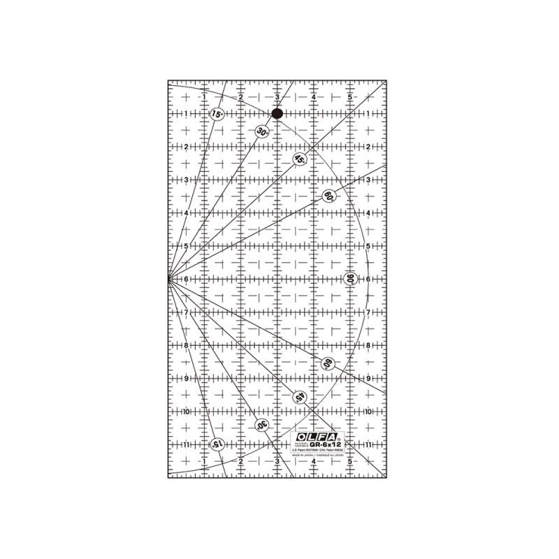 Righello Patchwork 6 x 12 pollici - OLFA Antiscivolo e Frosted Olfa - 2