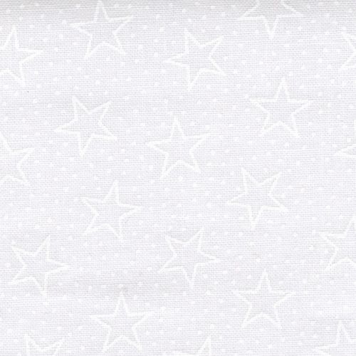 Basic Palette - Tessuto Bianco con Stelle Tono su Tono Stim Italia srl - 1