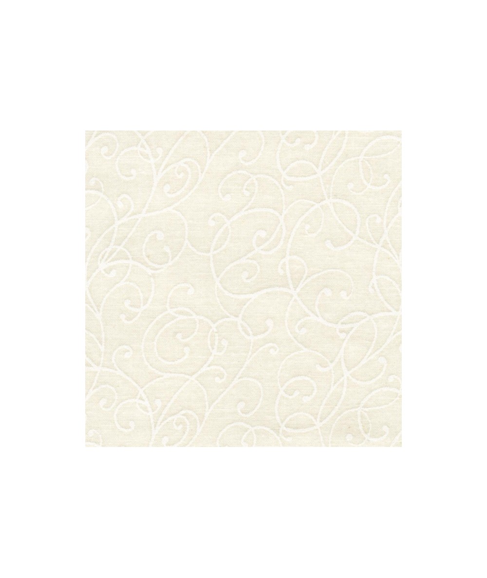 P&B Textiles Ramblings, Tessuto Bianco con Ghirigori Tono su Tono P&B Textiles - 1