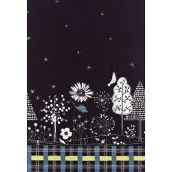 Lecien Lecre Spring, Tessuto Nero con Fiori e Soffioni Lecien Corporation - 2