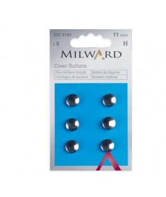 Bottoni da Rivestire con tessuto, 6 da 11 mm Milward - 1