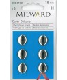 Bottoni da Rivestire con tessuto, 6 da 15 mm Milward - 1
