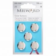 Bottoni da Rivestire con tessuto, 5 da 19 mm Milward - 1