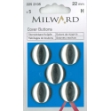 Bottoni da Rivestire con tessuto, 5 da 22 mm Milward - 1