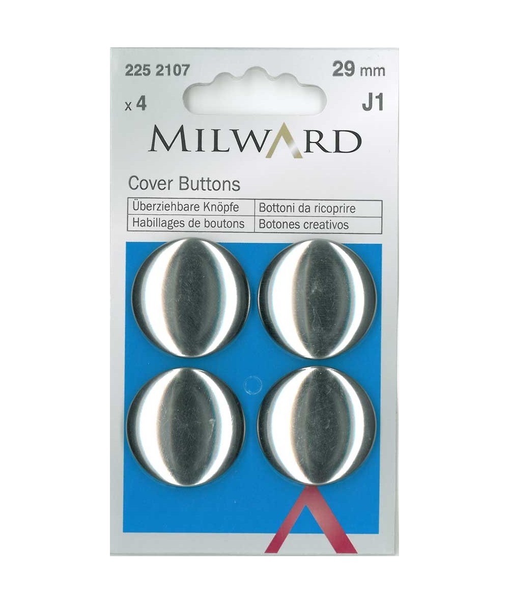 Bottoni da Rivestire con tessuto, 4 da 29 mm Milward - 1