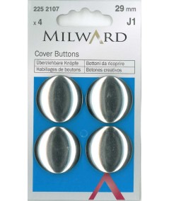 Bottoni da Rivestire con tessuto, 4 da 29 mm Milward - 1