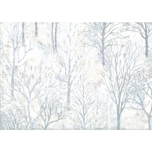 Lecien Centenary 25th by Yoko Saito, tessuto bianco con alberi