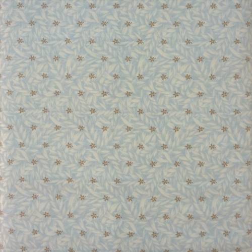 Moda Fabrics Country Orchard, Tessuto Azzurro con Foglie Moda Fabrics - 1