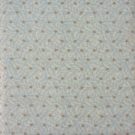 Moda Fabrics Country Orchard, Tessuto Azzurro con Foglie Moda Fabrics - 1