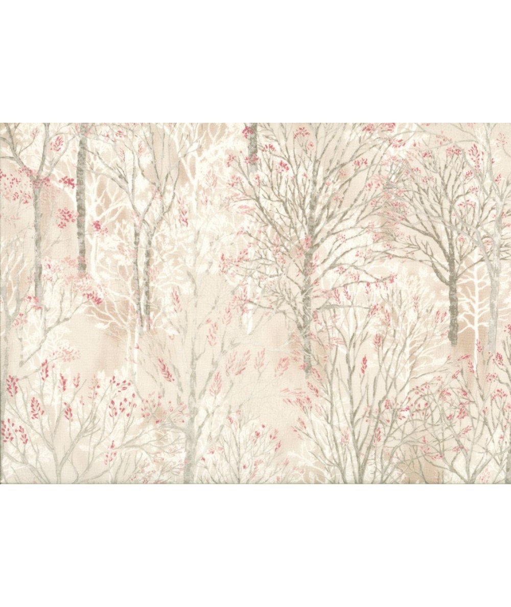 Lecien Centenary 25th by Yoko Saito, tessuto rosa con alberi Lecien Corporation - 1
