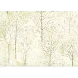 Lecien Centenary 25th by Yoko Saito, tessuto verde con alberi Lecien Corporation - 1