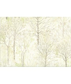 Lecien Centenary 25th by Yoko Saito, tessuto verde con alberi Lecien Corporation - 1