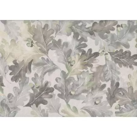 Lecien Centenary 25th by Yoko Saito, tessuto tortora con foglie e ghiande Lecien Corporation - 1