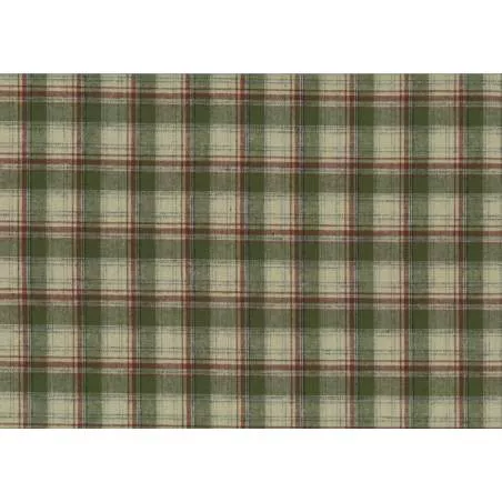 Lecien Centenary 25th by Yoko Saito, tessuto tinto in filo a quadretti verdi e rossi Lecien Corporation - 1